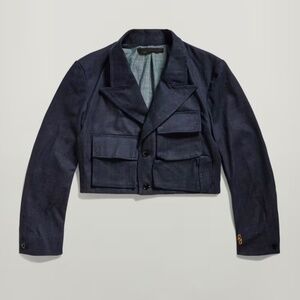 G Star multi pocket cropped jeans blazer